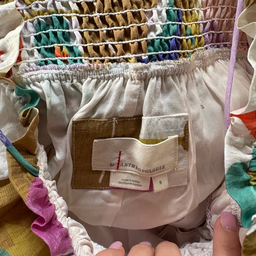 Anthropologie Multicolor Smocked Dress - Picture 4 of 4
